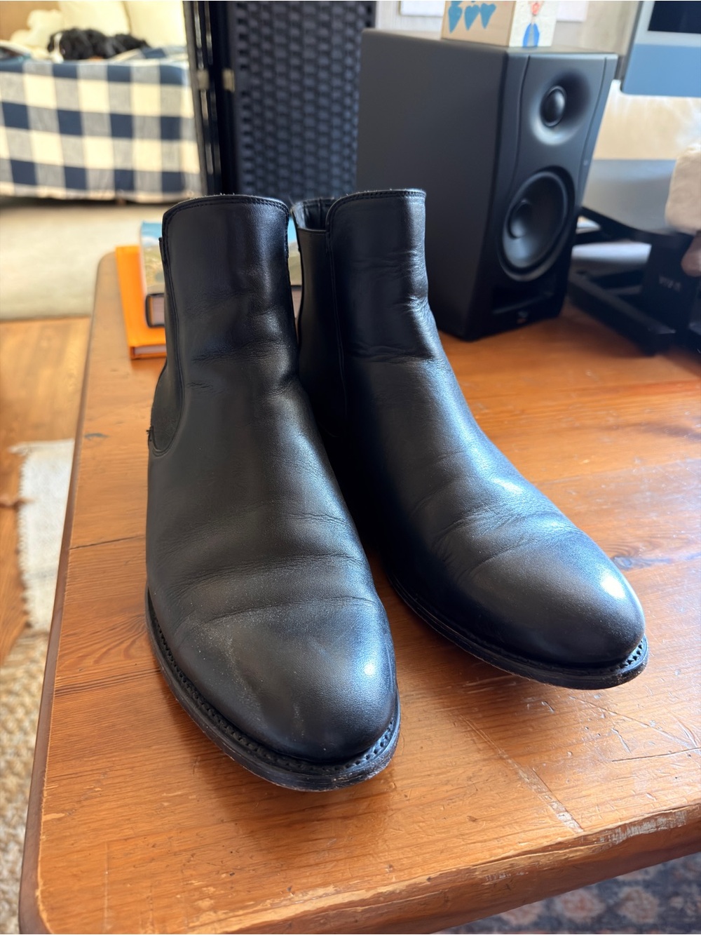 Thursday Boot Company Men's Black Leather Chelsea Bolts